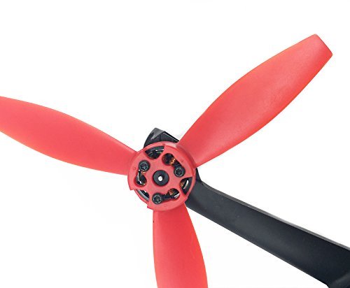 Anbee 4pcs Plastic Propellers Props Rotor for Parrot Bebop 2 Drone Quadcopter, Black&Red