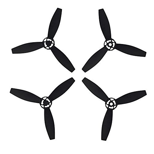 Anbee Upgrade Rotor Propellers Props for Parrot Bebop 2 Drone Quadcopter, New Composites Material (Carbon Fiber + Plastic) 4pcs