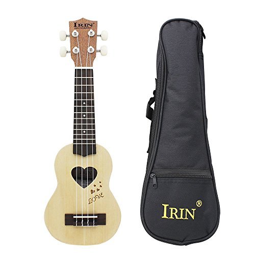 Andoer 17" Mini Ukelele Ukulele Spruce/Sapele Top Rosewood Fretboard Stringed Instrument 4 Strings with Gig Bag (1)