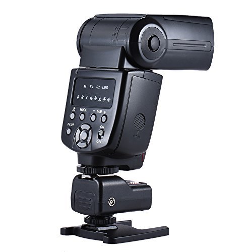 Andoer AD-560II GN50 On-camera Flash Speedlite with 16 Channels Radio Wireless Remote Flash Trigger W/ Adjustable LED Fill Light for Canon Nikon Olympus Pentax DSLR Cameras