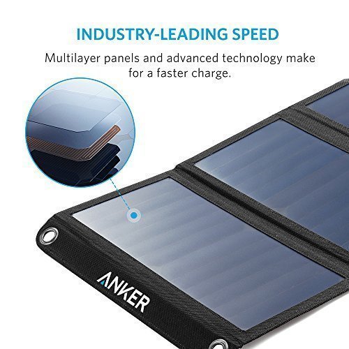Anker 21W Dual USB Solar Charger, PowerPort Solar for iPhone 7 / 6s / Plus, iPad Pro / Air 2 / mini, Galaxy S7 / S6 / Edge / Plus, Note 5 / 4, LG, Nexus, HTC and More