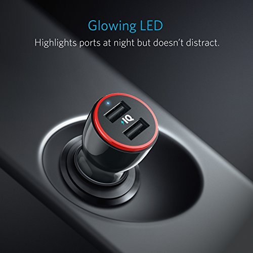 Anker 24W Dual USB Car Charger, PowerDrive 2 for iPhone 7 / 6s / Plus, iPad Pro / Air 2 / mini, Galaxy S7 / S6 / Edge / Plus, Note 5 / 4, LG, Nexus, HTC and More