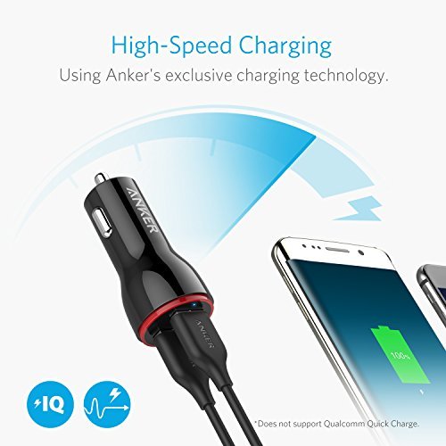 Anker 24W Dual USB Car Charger, PowerDrive 2 for iPhone 7 / 6s / Plus, iPad Pro / Air 2 / mini, Galaxy S7 / S6 / Edge / Plus, Note 5 / 4, LG, Nexus, HTC and More
