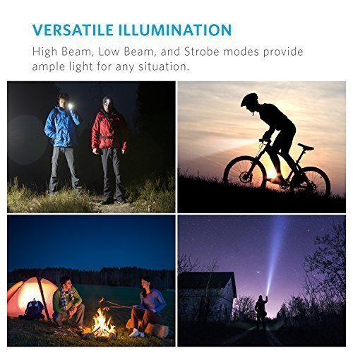 Anker Bolder LC40 LED Flashlight [2 PACK], Pocket-Sized LED Torch, Super Bright 400 Lumens CREE LED, IP65 Water Resistant, 3 Modes High/ Low/ Strobe for Indoors and Outdoors