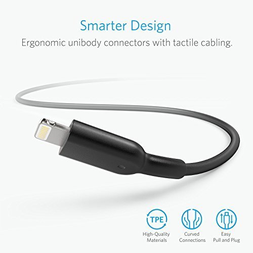 Anker PowerLine II Lightning Cable (3ft), Probably The World's Most Durable Cable, MFi Certified for iPhone 7 / 7 Plus / 6 / 6 Plus / 5S (Black)