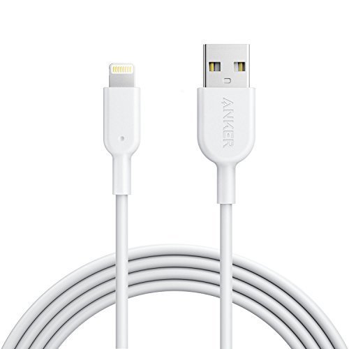 Anker PowerLine II Lightning Cable (6ft), Probably The World's Most Durable Cable, MFi Certified for iPhone 7 / 7 Plus / 6 / 6 Plus / 5S (White)