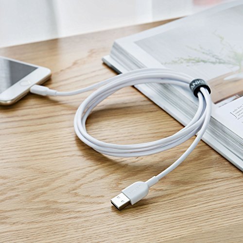 Anker PowerLine II Lightning Cable (6ft), Probably The World's Most Durable Cable, MFi Certified for iPhone 7 / 7 Plus / 6 / 6 Plus / 5S (White)