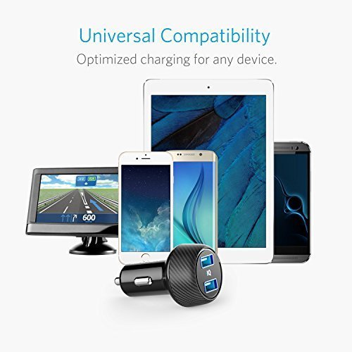 Anker Ultra-Compact 24W 2-Port Car Charger PowerDrive 2 Elite with PowerIQ Technology for iPhone 7 / 6s / Plus, iPad Air 2 / mini 3, Galaxy S Series, Note Series, LG, Nexus, HTC and More