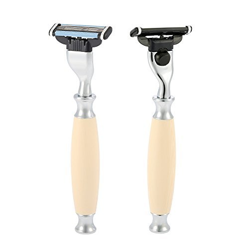 Anself 4 in 1 Men's Shaving Set Pure Badger Brush + Shaving Stand + Stainless Steel Shaving Soap Bowl + Razor for Dry or Wet Shaver