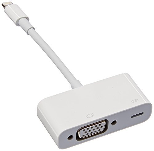 Apple MD825AM/A Lightning to VGA Adapter for iPhones, iPads - Retail Packaging