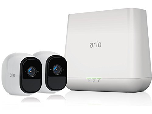 Arlo Pro by NETGEAR Security System with Siren – 2 Rechargeable Wire-Free HD Cameras with Audio, Indoor/Outdoor, Night Vision (VMS4230)