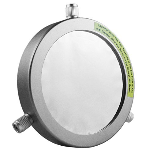 Astromania Deluxe Solar Filter 120mm Adjustable Metal Cap for Telescope Tubes with Outer Diameter 90mm to 112mm Aperture 95mm - immediately start solar observing and our Sun becomes "within reach