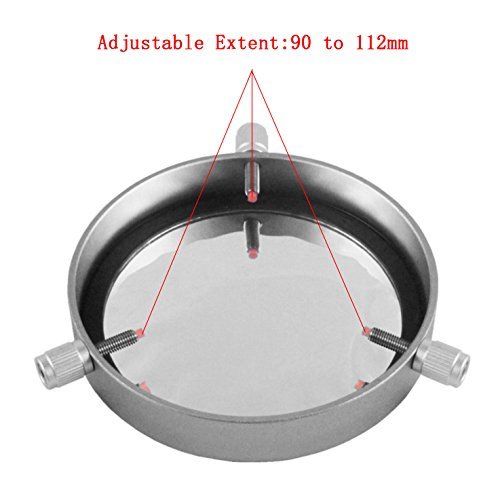 Astromania Deluxe Solar Filter 120mm Adjustable Metal Cap for Telescope Tubes with Outer Diameter 90mm to 112mm Aperture 95mm - immediately start solar observing and our Sun becomes "within reach