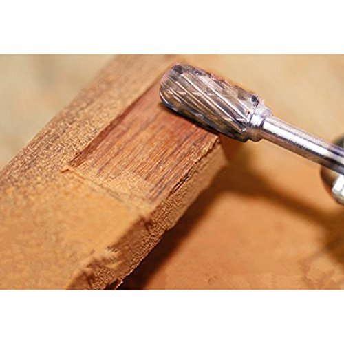 Atoplee 10pcs 1/8" Shank Tungsten Steel Solid Carbide Rotary Files Diamond Burrs Set Fits Dremel Rotary Tool for Woodworking Drilling Carving Engraving