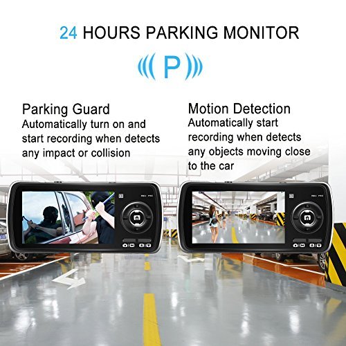 AuKing Dash Cam Full HD 1080P in Car Camera Blackbox DVR Dashboard with 2.7" LCD, Car Video Recorder, Built in G-Sensor with Automatic Loop Recording, WDR, Motion Detection, Parking Monitoring