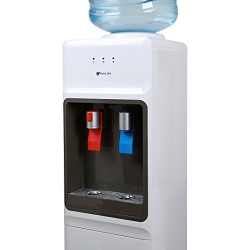 Avalon Top Loading Water Cooler Dispenser - Hot & Cold Water, Child Safety Lock, Innovative Slim Design, Holds 3 or 5 Gallon Bottles - UL/Energy Star Approved