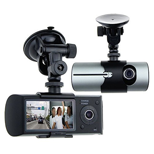 Awolf 2.7" Dual Lens Dash Cam Car DVR Vehicle Camera Video Recorder Car Camera with GPS Module G-Sensor