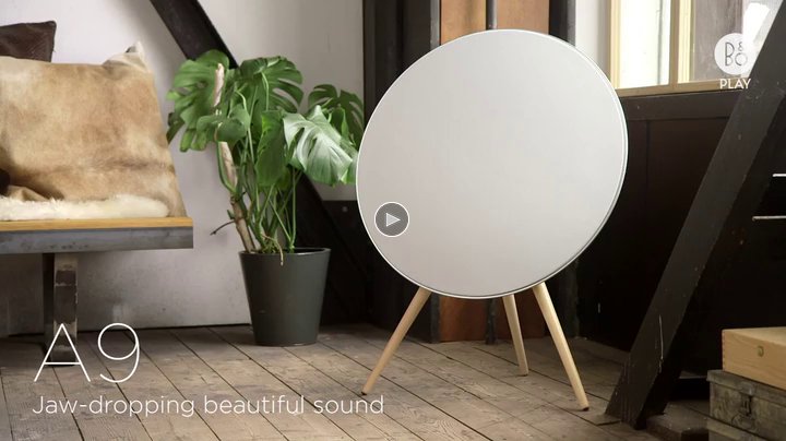 B&O PLAY by Bang & Olufsen Beoplay A9 Music System Multiroom Wireless Home Speaker (White & Maple)