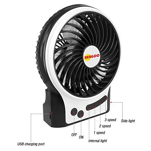 BENGOO Fan Portable USB Fan Mini Desktop Desk Table Electric Rechargeable Fan for laptop room office outdoor travel