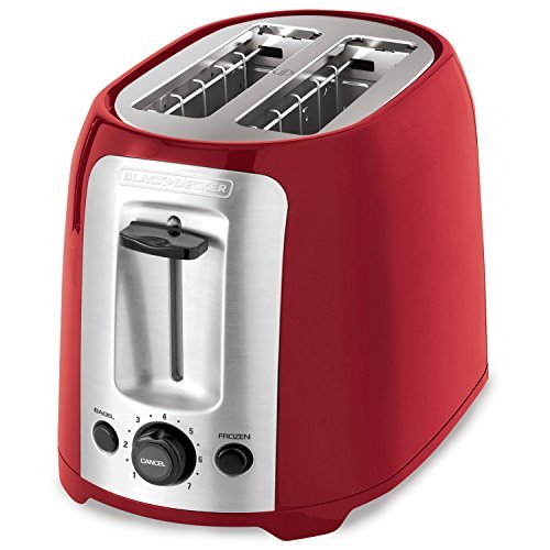 BLACK+DECKER 2-Slice Toaster, Red, TR1278RM