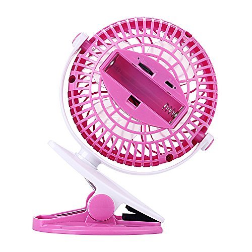BLUBOON Clip on Fan Battery Operated Speed Adjustable Portable Mini Stroller Fan