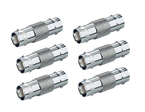 BNC Connector - Coupler (6 Pack) BNC Female to Female, Adapter for CCTV