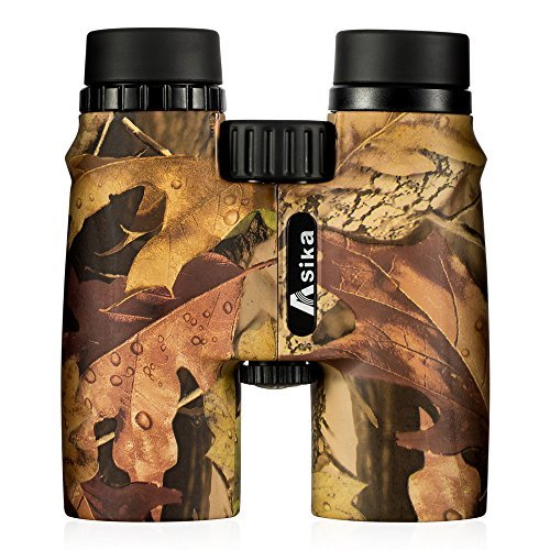 BNISE Asika 10x42 HD Binoculars - Military Telescope for Hunting and Travel - Compact Folding Size - High Clear Large Vision - Army Color