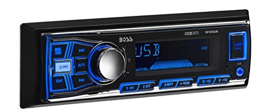 BOSS Audio 610UA Single Din, MP3/USB/SD AM/FM Car Stereo, Wireless Remote