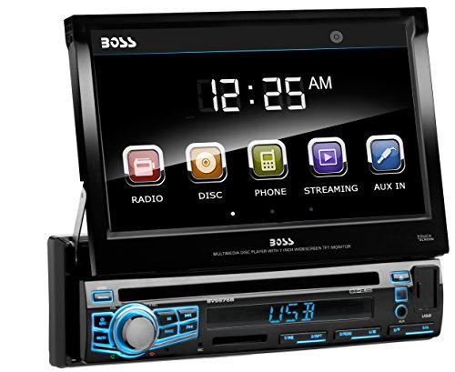 BOSS Audio BV9976B Single Din, Touchscreen, Bluetooth, DVD / CD / MP3 / USB / SD AM/FM Car Stereo, 7 Inch Digital LCD Monitor, Wireless Remote, Multi-Color Illumination