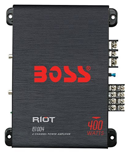 BOSS Audio R1004 Riot 400 Watt, 4 Channel, 2/4 Ohm Stable Class A/B, Full Range, MOSFET Car Amplifier