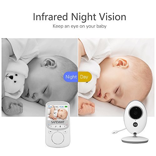 Baby Monitor, SAFEVANT Portable Wireless Digital Video Baby Monitor With 2 Way Talk,...