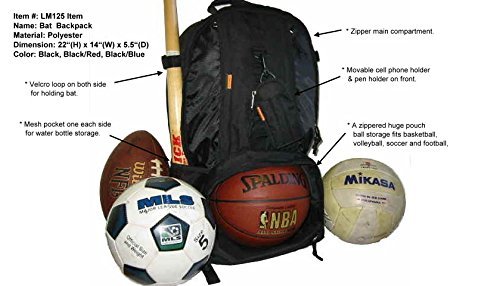 Baseball Backpack Basketball Football Soccer Ball Storage Helmet Compartment