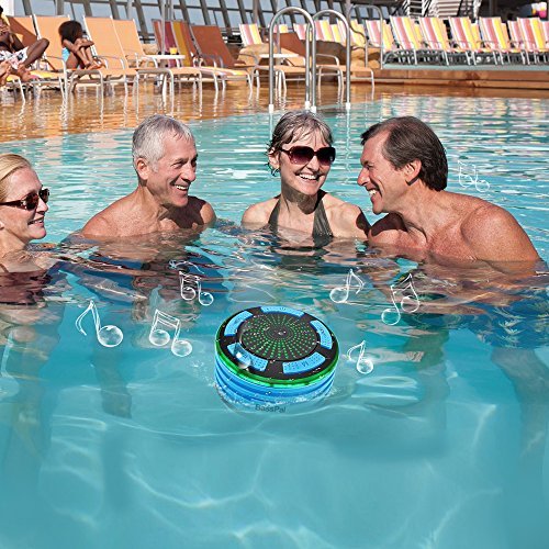 BassPal Shower Speaker, IPX7 Waterproof Portable Wireless Bluetooth 4.0 Speakers with Super Bass and HD Sound, Perfect Speaker for Beach, Pool, Kitchen & Home