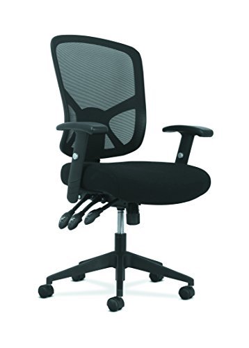 Basyx by HON Customizable Ergonomic High-Back Mesh Task Chair with Arms and Lumbar Support - Ergonomic Computer/Office Chair (HVST121)