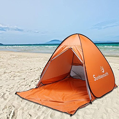 Beach Tent, Sunba Youth Pop Up Tent Beach Umbrella, Easy Up Beach Tents, 90% UV Protection Sun Shelter, Beach Shade for Baby