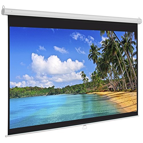 Best Choice Products Manual Projector Projection Screen Pull Down Screen, 119"L