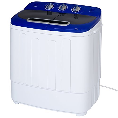 Best Choice Products Portable Compact Mini Twin Tub Washing Machine and Spin Cycle w/ Hose, 13lbs. Capacity