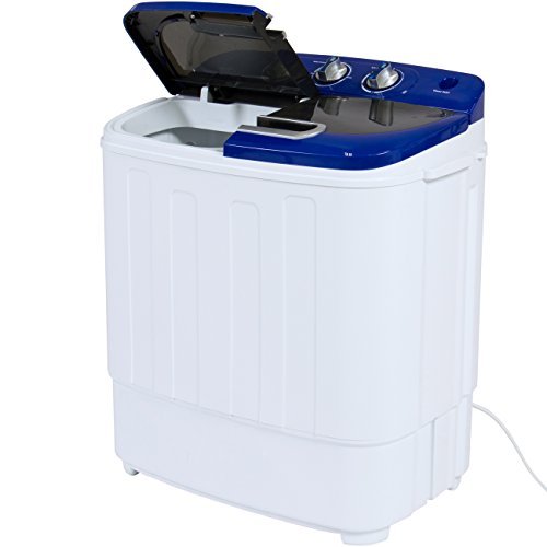 Best Choice Products Portable Compact Mini Twin Tub Washing Machine and Spin Cycle w/ Hose, 13lbs. Capacity