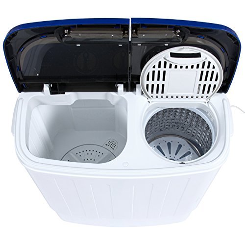 Best Choice Products Portable Compact Mini Twin Tub Washing Machine and Spin Cycle w/ Hose, 13lbs. Capacity