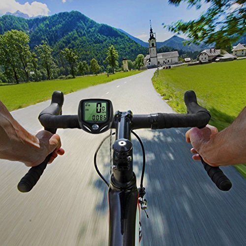 Bicycle Speedometer and Odometer Wireless Waterproof Cycle Bike Computer with Digital LCD Display & Multi-Function by YS