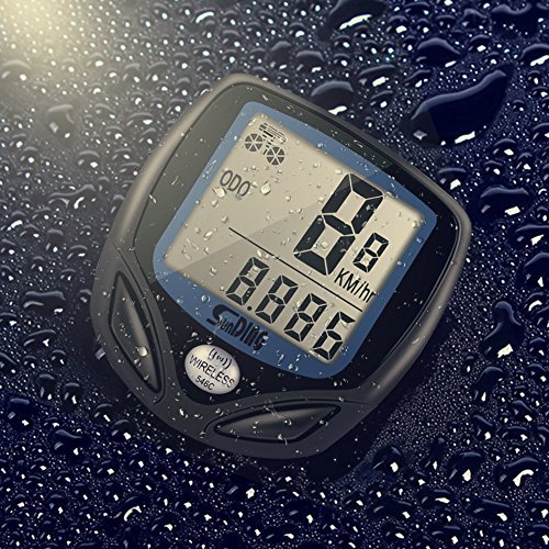 Bike Computer, Wrcibo Bicycle Speedometer Waterproof Wireless Odometer Ball Switch Multi-Function Cycle Computer with LCD Display