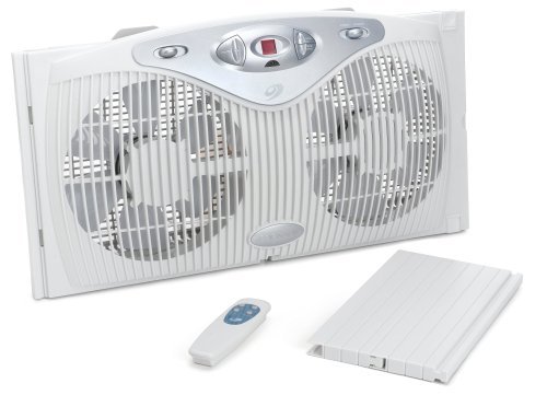 Bionaire BW2100R-U Twin Window Fan with Thermostat and Remote Control