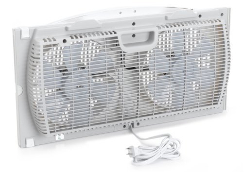 Bionaire BW2100R-U Twin Window Fan with Thermostat and Remote Control