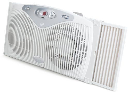 Bionaire BW2100R-U Twin Window Fan with Thermostat and Remote Control