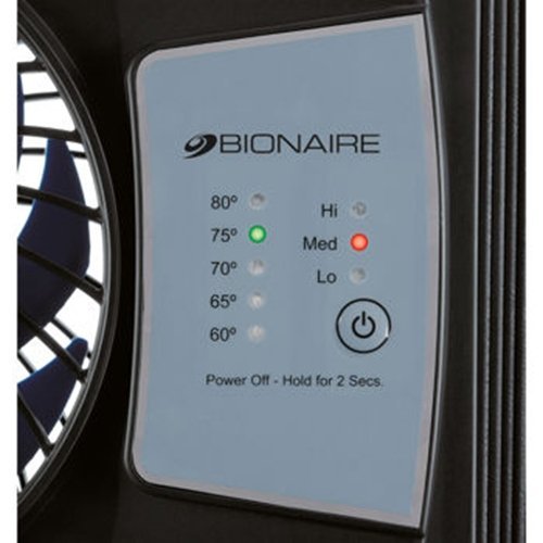 Bionaire BWF0522E-BU Thin Window Fan with Comfort Control Thermostat