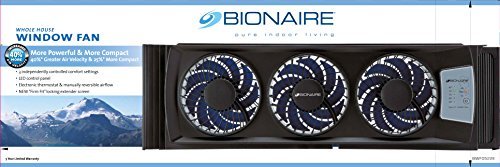 Bionaire BWF0522E-BU Thin Window Fan with Comfort Control Thermostat