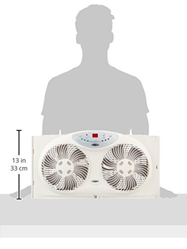 Bionaire Twin Reversible Airflow Window Fan with Remote Control