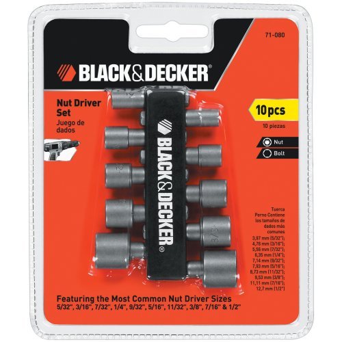 Black & Decker 71-080 Nutdriver Set, 10-Piece