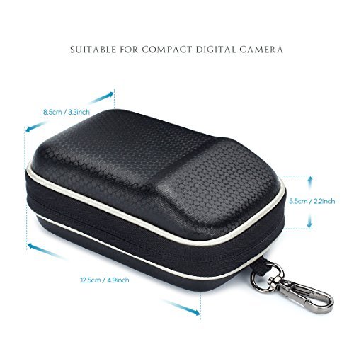 Black Hard Shock Resistant Compact Digital Camera Case For CANON PowerShot SX720 HS G9 X Nikon COOLPIX A900 W100 Panasonic Lumix DMC TZ80 TZ70 SONY Cyber-Shot DSC WX500 HX90 HX60 RX100 SAMSUNG NX mini