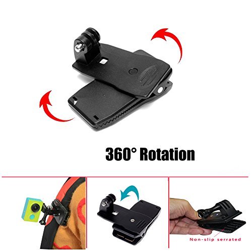 Black Pro Basic Common Outdoor Sports Kit for GoPro Hero 6 /GoPro Fusion/HERO 5/Session5/ 4 / 3+ / 3 / 2 / 1 SJ4000 /5000/ 6000 /AKASO/ APEMAN/ DBPOWER/ And Sony Sports DV and More